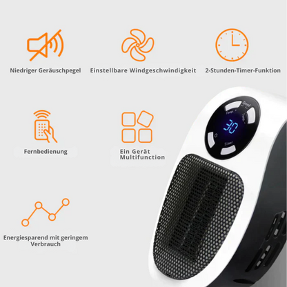 Portable Electric Space Heater with Thermostat - Cofik