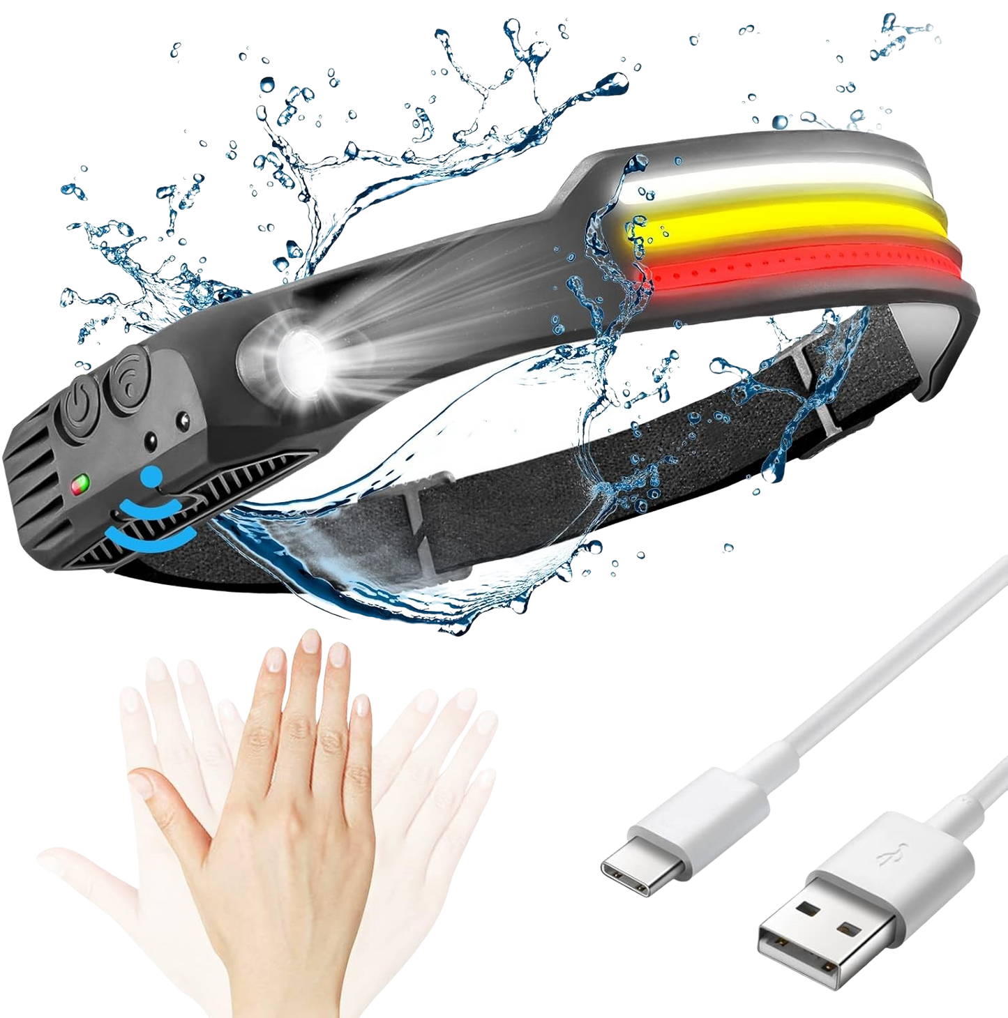 Bright Waterproof Rechargeable LED Headlight - Cofik