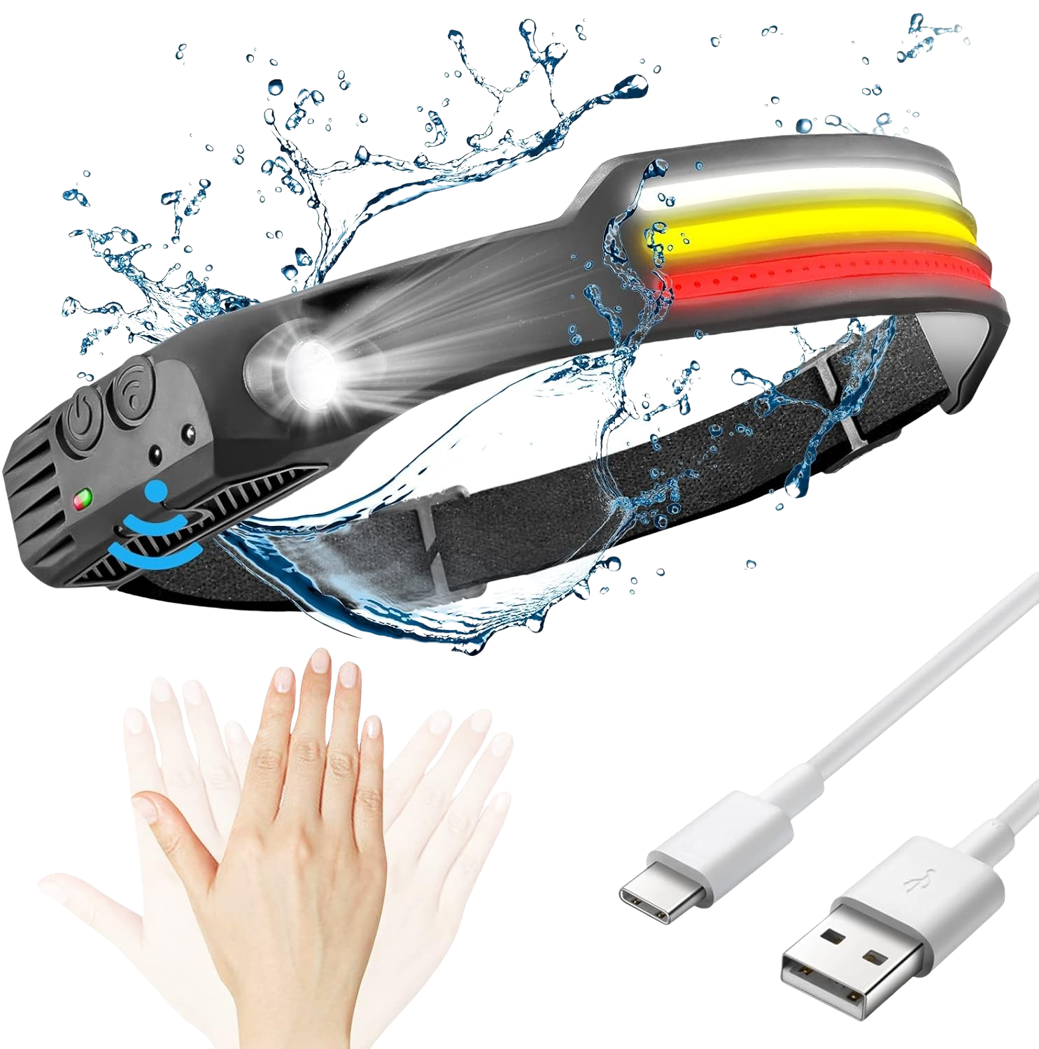 Bright Waterproof Rechargeable LED Headlight - Cofik
