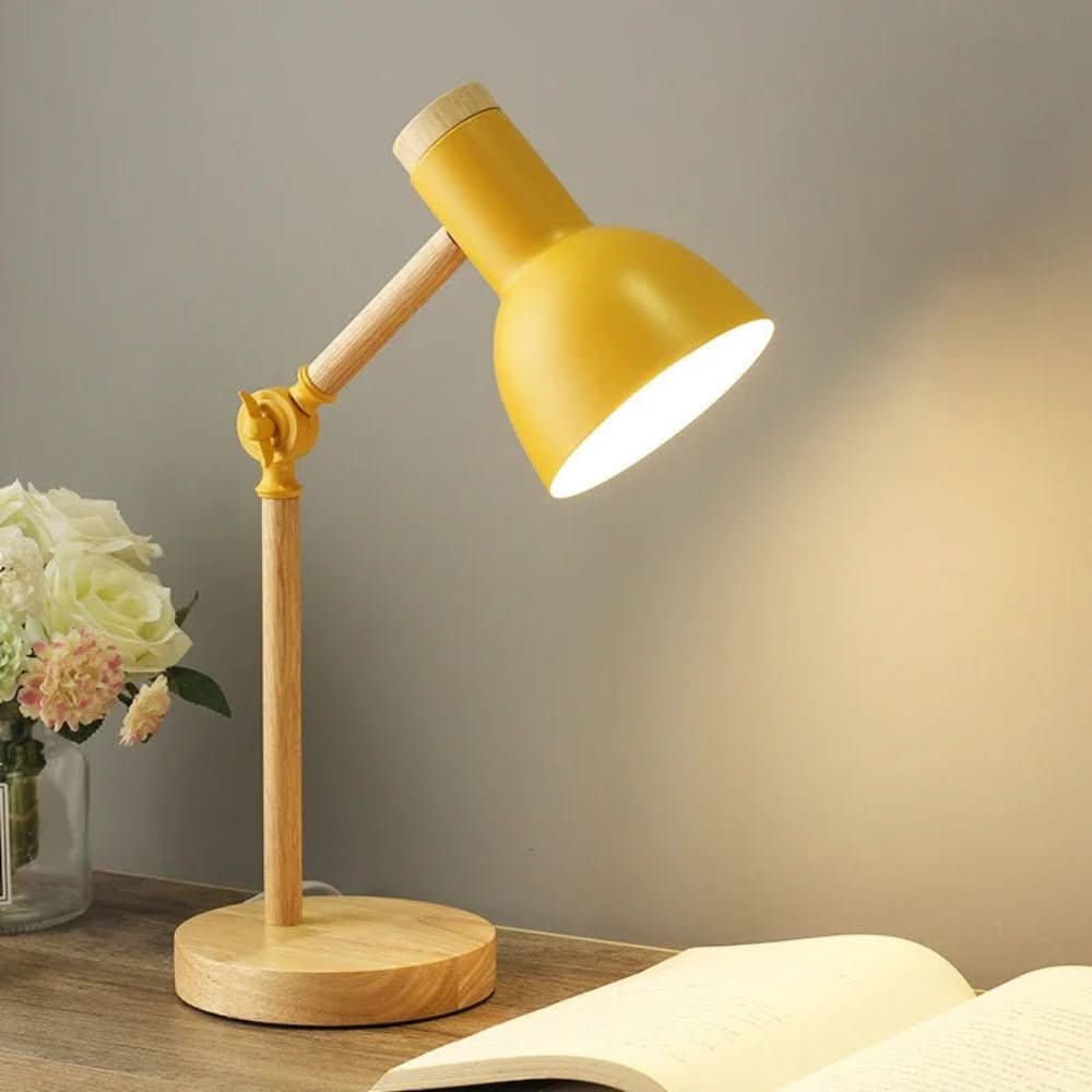 Slim Wooden Desk Lamp in Modern Style