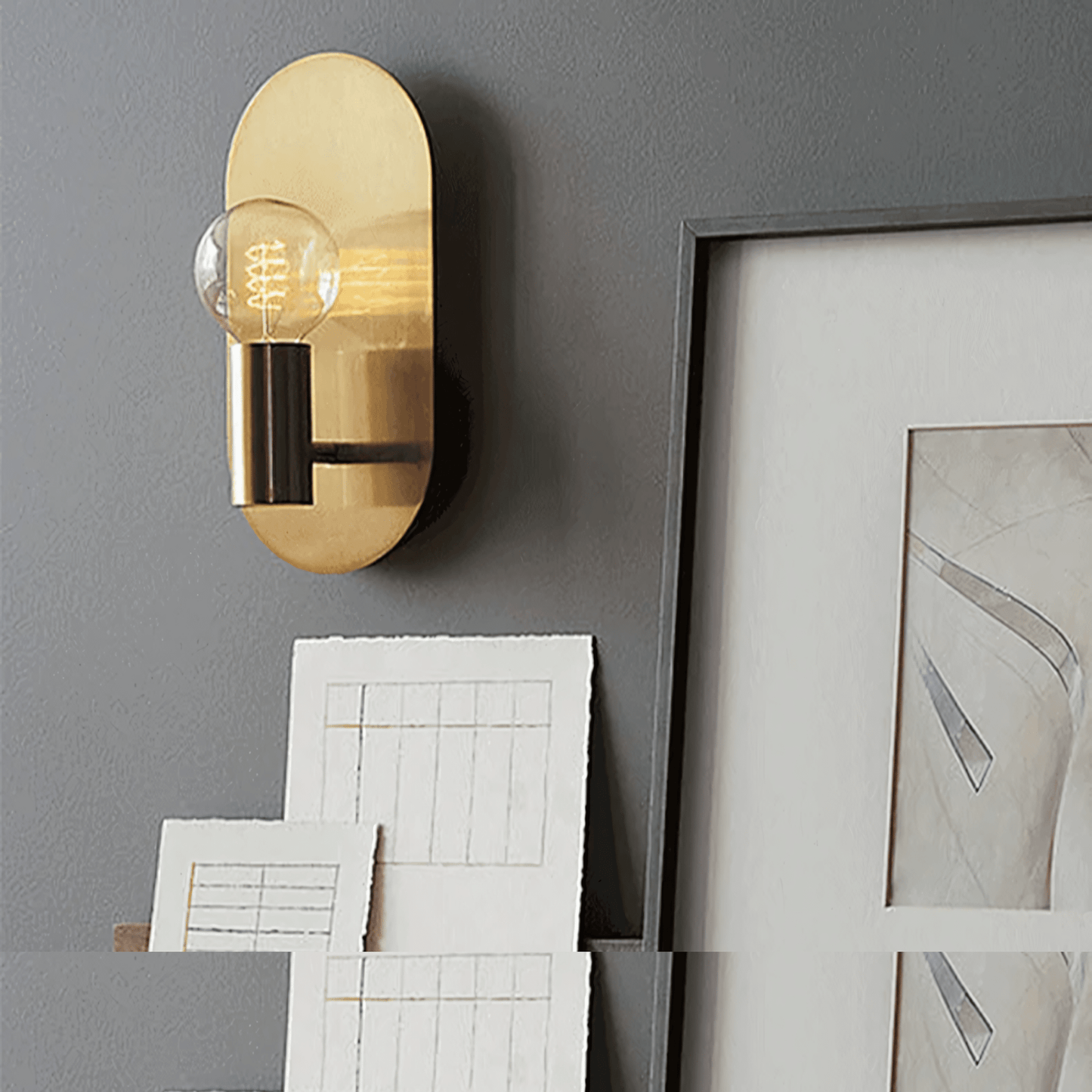 Simple Modern Oval Wall Lamp