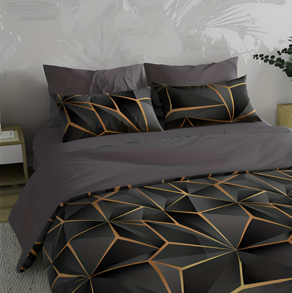 Soft 3D Printed Plaid Bedding Set - Cofik
