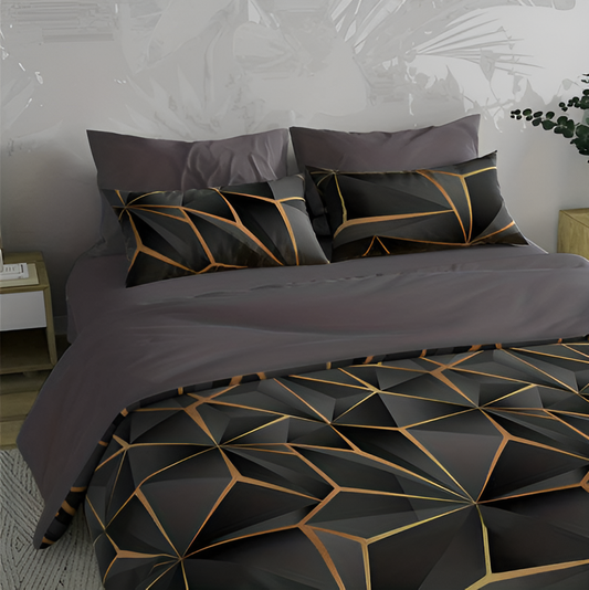 Soft 3D Printed Plaid Bedding Set - Cofik