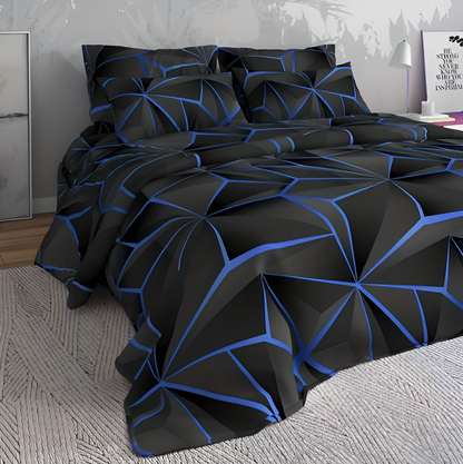 Soft 3D Printed Plaid Bedding Set