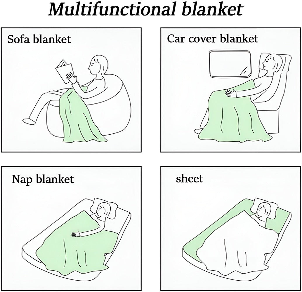 Soft Plush Throw Blanket for Travel