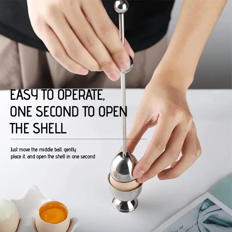 Easy Egg Cracker Stainless Steel Kitchen Tool
