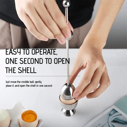 Easy Egg Cracker Stainless Steel Kitchen Tool