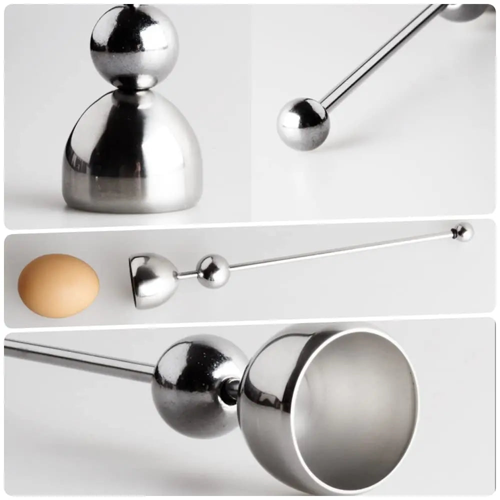 Easy Egg Cracker Stainless Steel Kitchen Tool