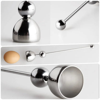 Easy Egg Cracker Stainless Steel Kitchen Tool