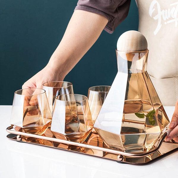 Elegant Crystal Jug and Glassware Set