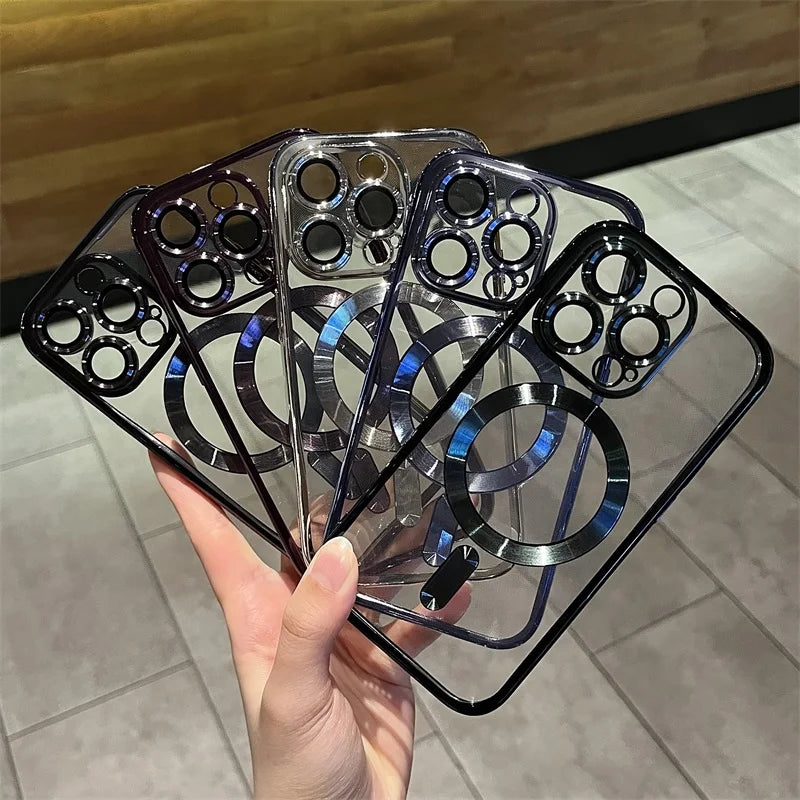 Transparent Slim Magnetic iPhone Phone Case