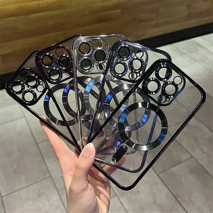 Transparent Slim Magnetic iPhone Phone Case