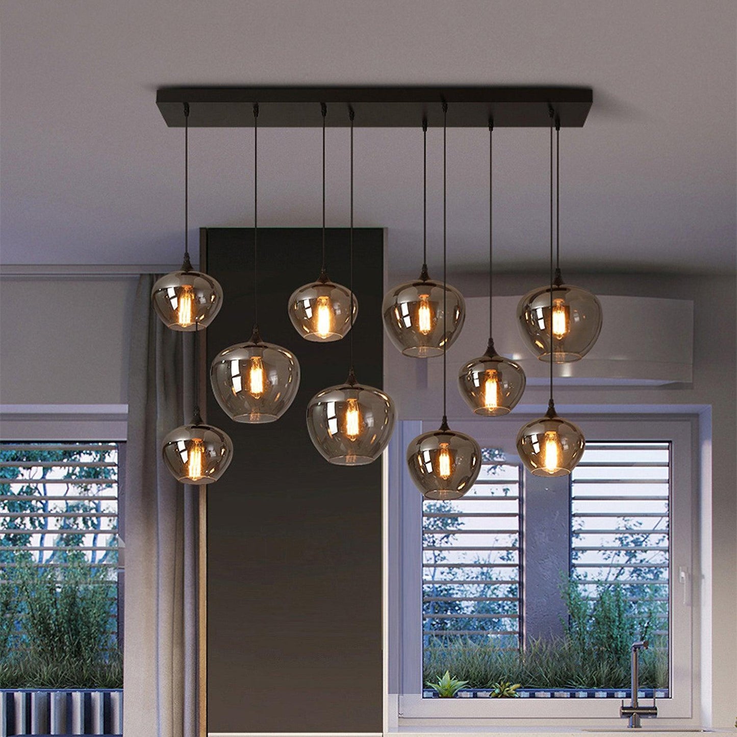 Elegant Glass Pendant Ceiling Light Fixture