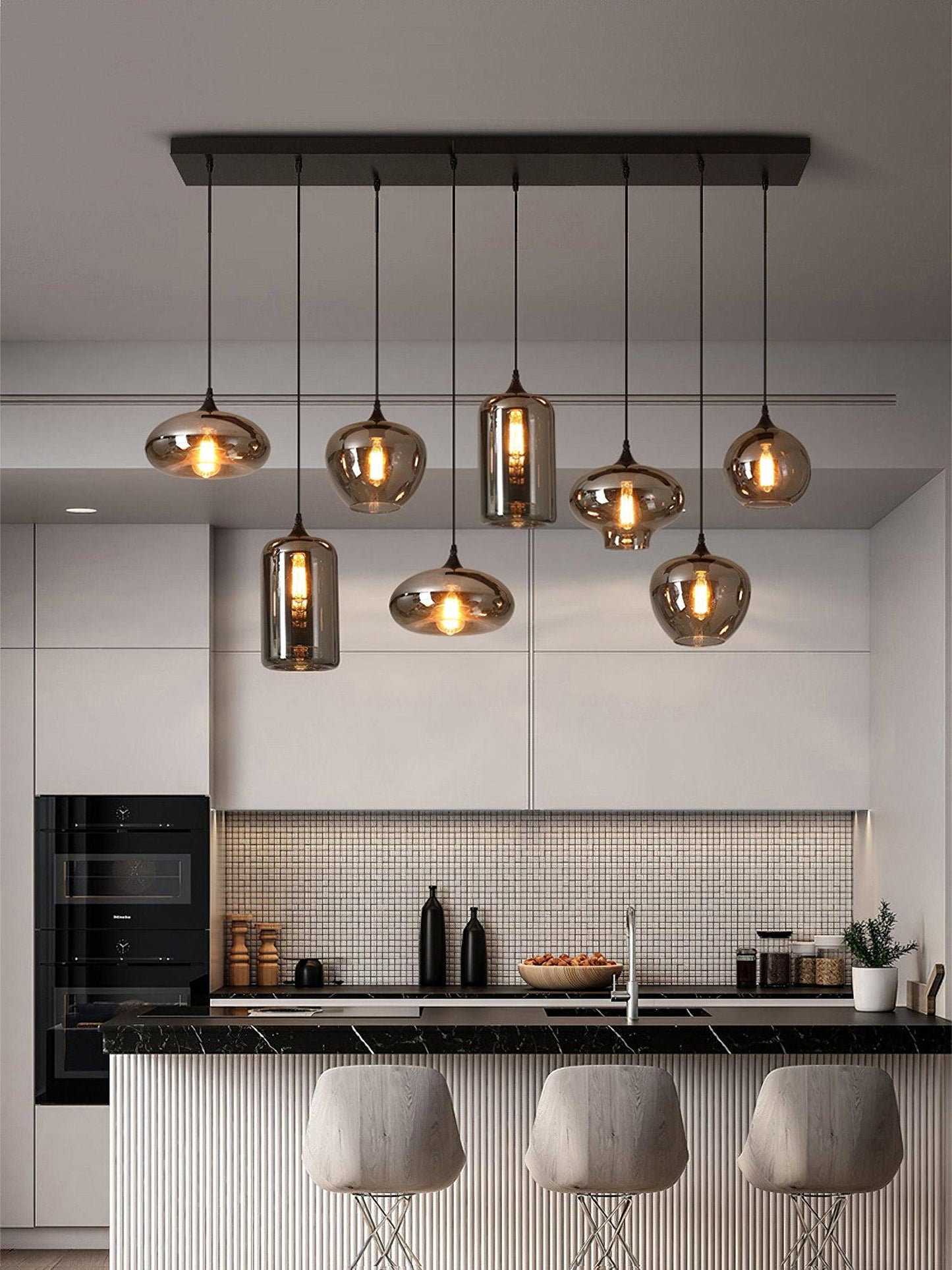 Elegant Glass Pendant Ceiling Light Fixture