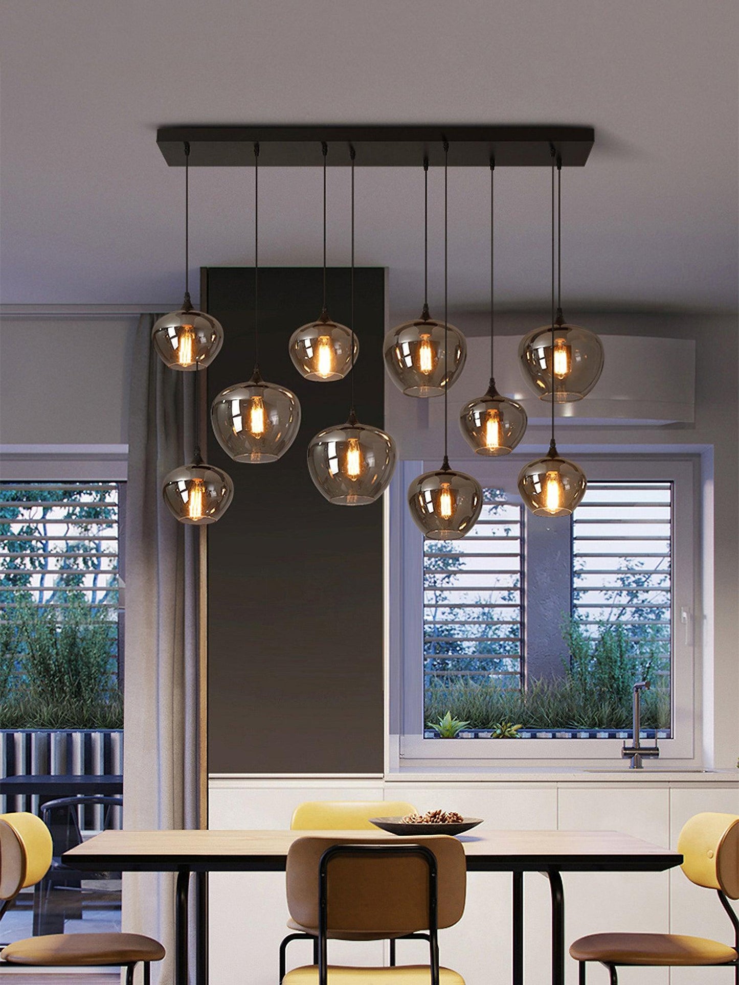 Elegant Glass Pendant Ceiling Light Fixture