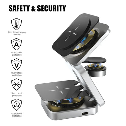 Compact 3-in-1 Portable Charging Dock