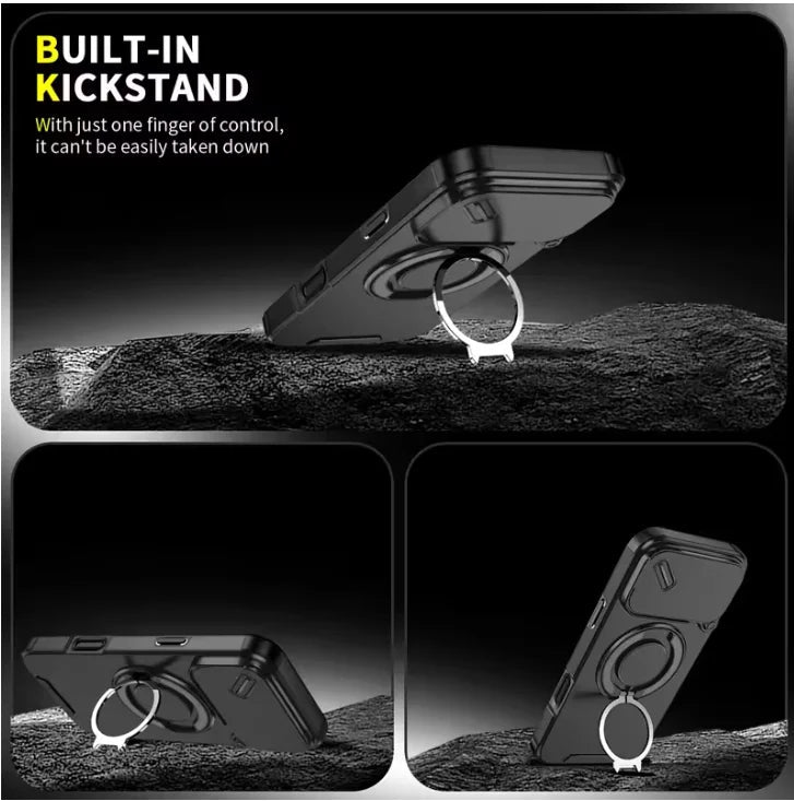 Tough iPhone 17 Case with Magnetic Phone Ring - Cofik
