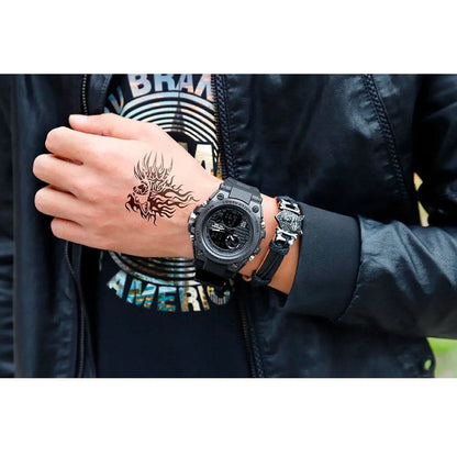 Tactical Men's Army Watch with Analog Digital Face