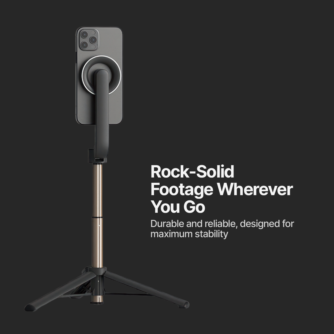 Compact iPhone Tripod with Bluetooth Remote