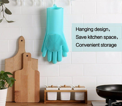 Practical Rubber Cleaning Gloves Pair