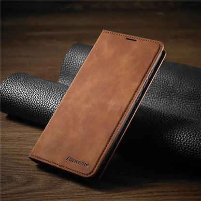 Strong Magnet Leather iPhone Cover with Impact Protection