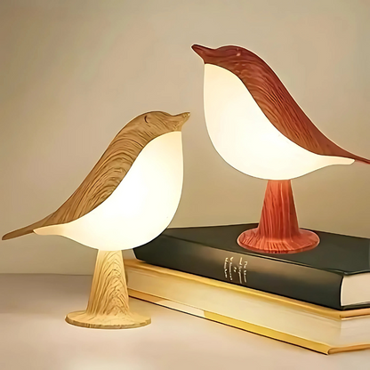 Compact Bird Table Lamp with Colorful Night Light - Cofik