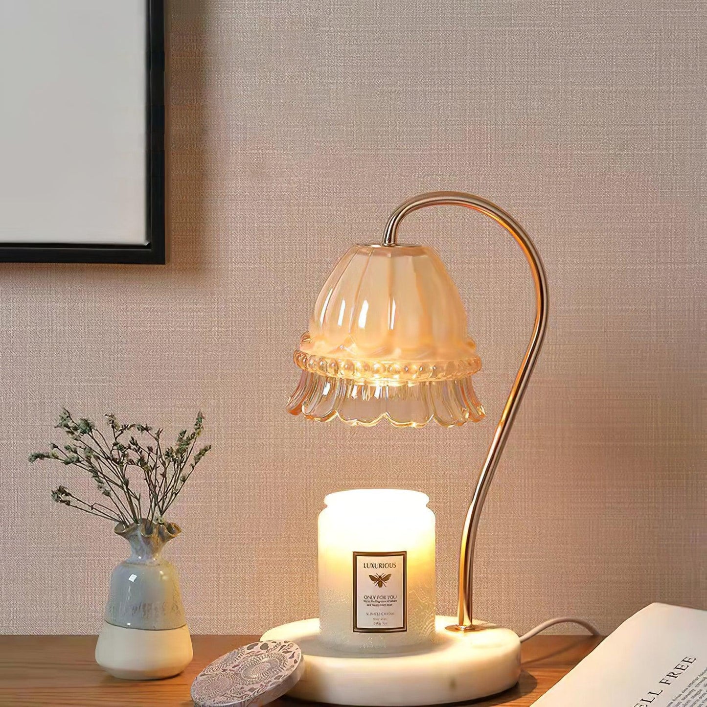 Warm Marble Desk Table Lamp