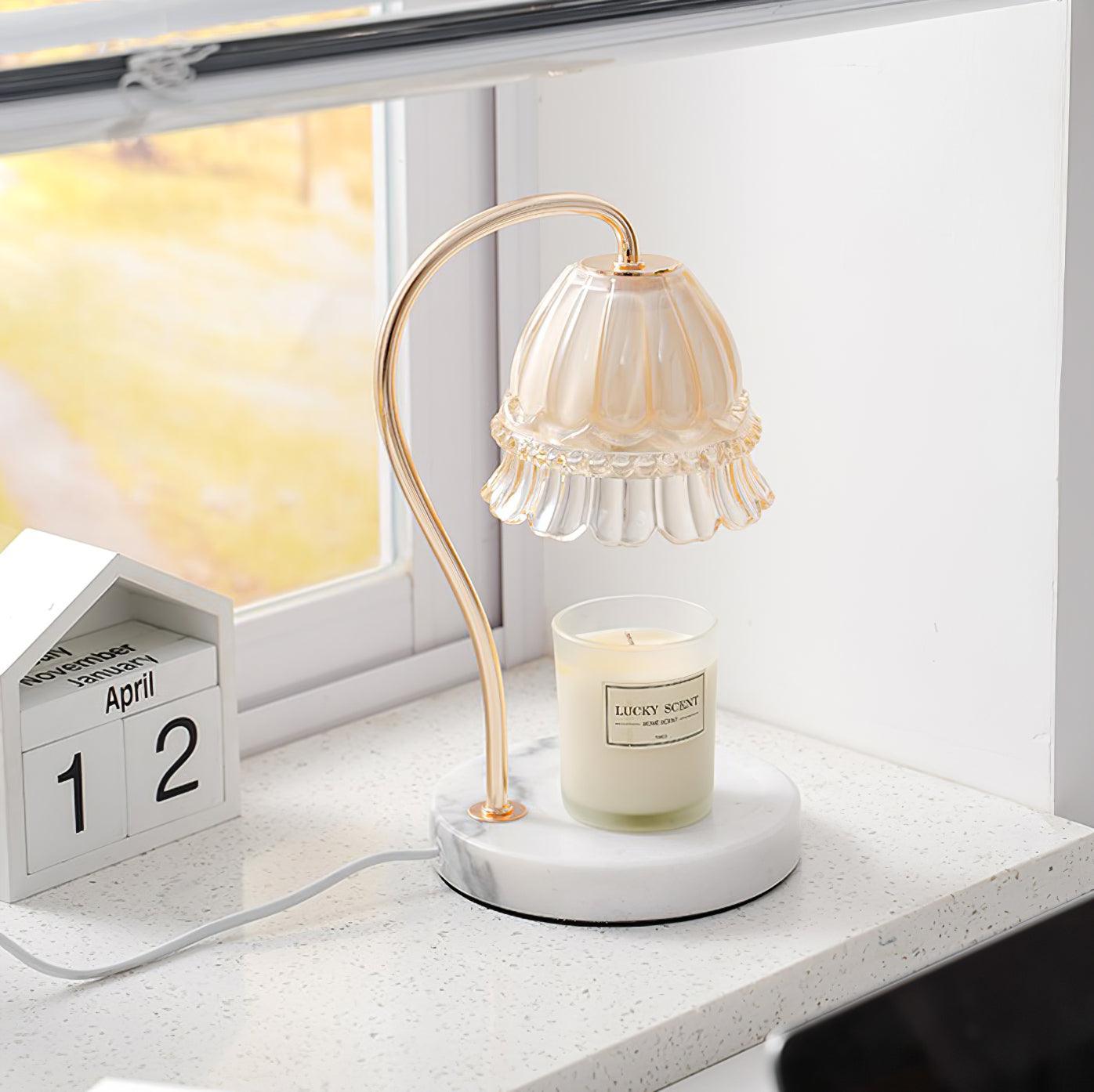 Warm Marble Desk Table Lamp