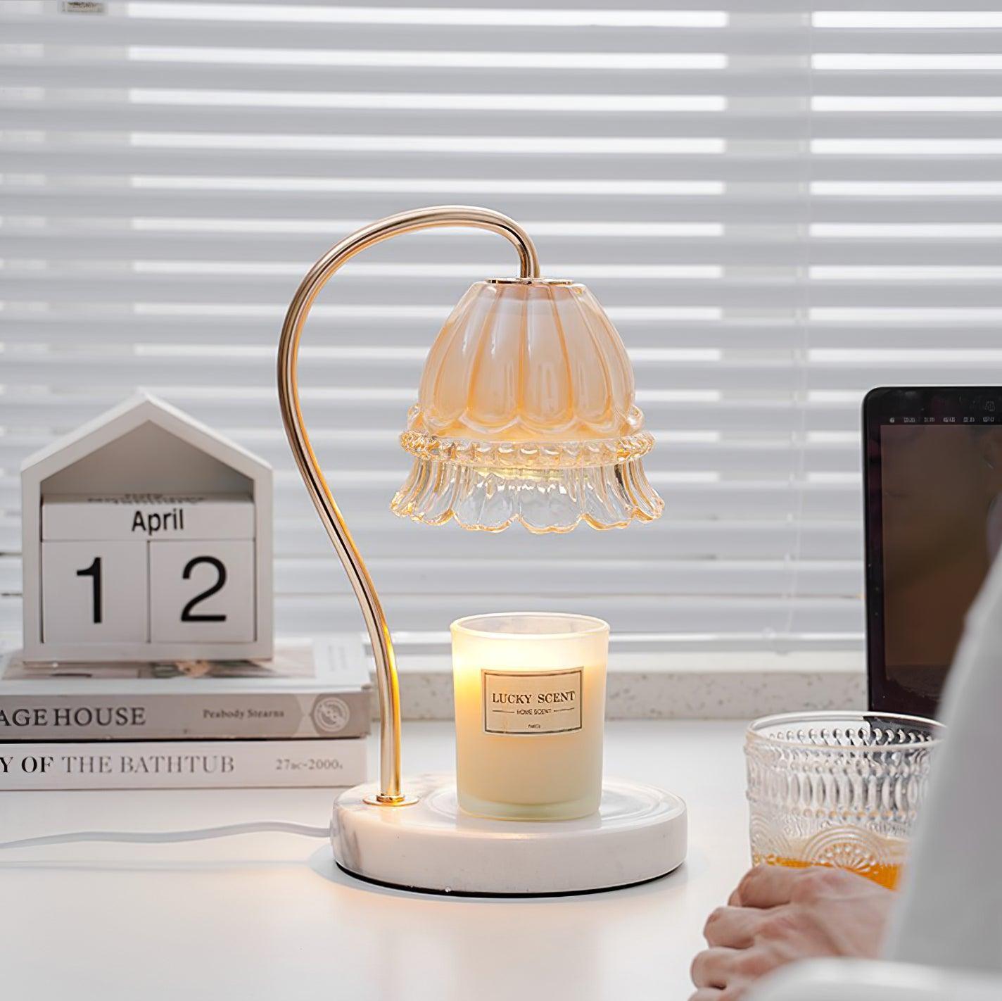 Warm Marble Desk Table Lamp