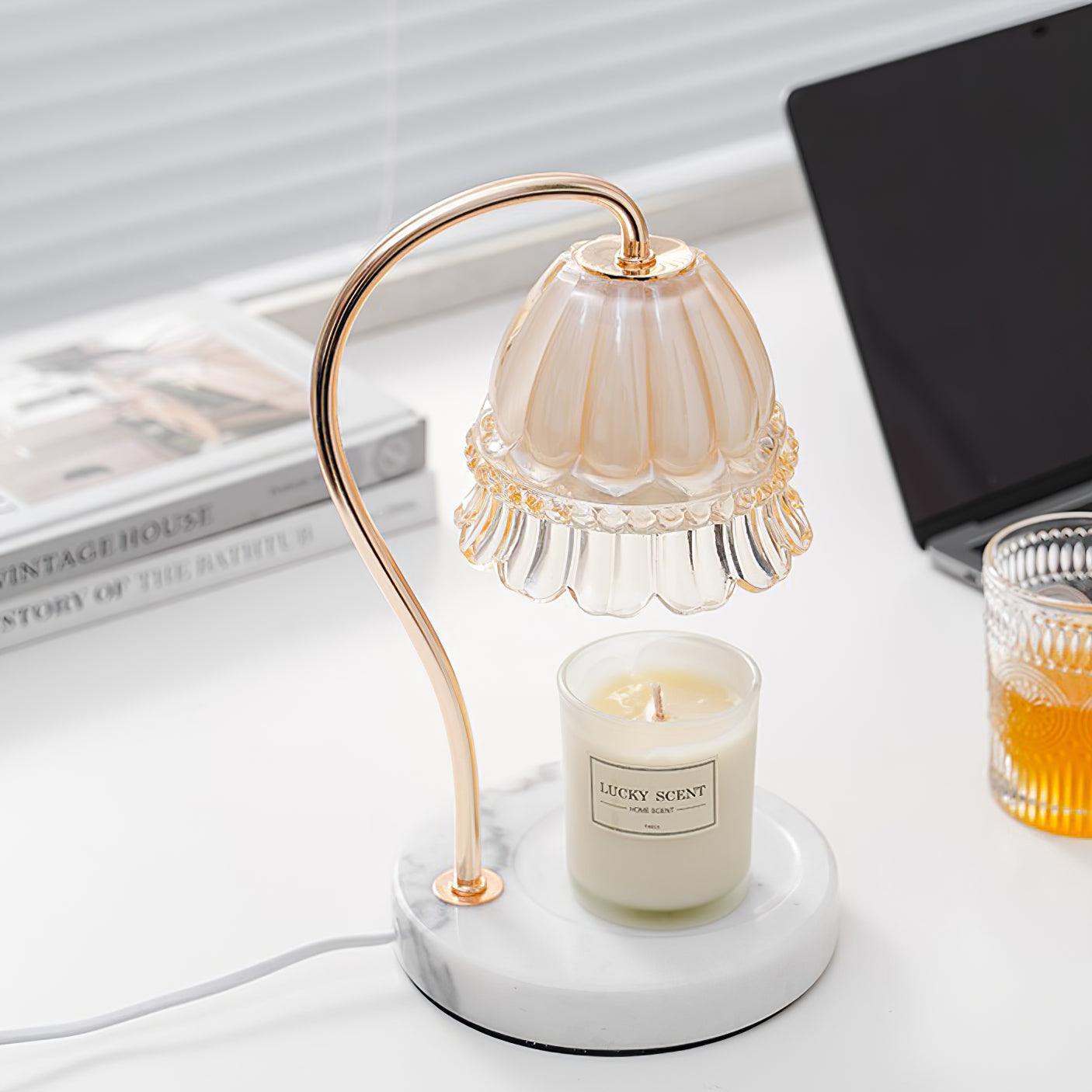 Warm Marble Desk Table Lamp