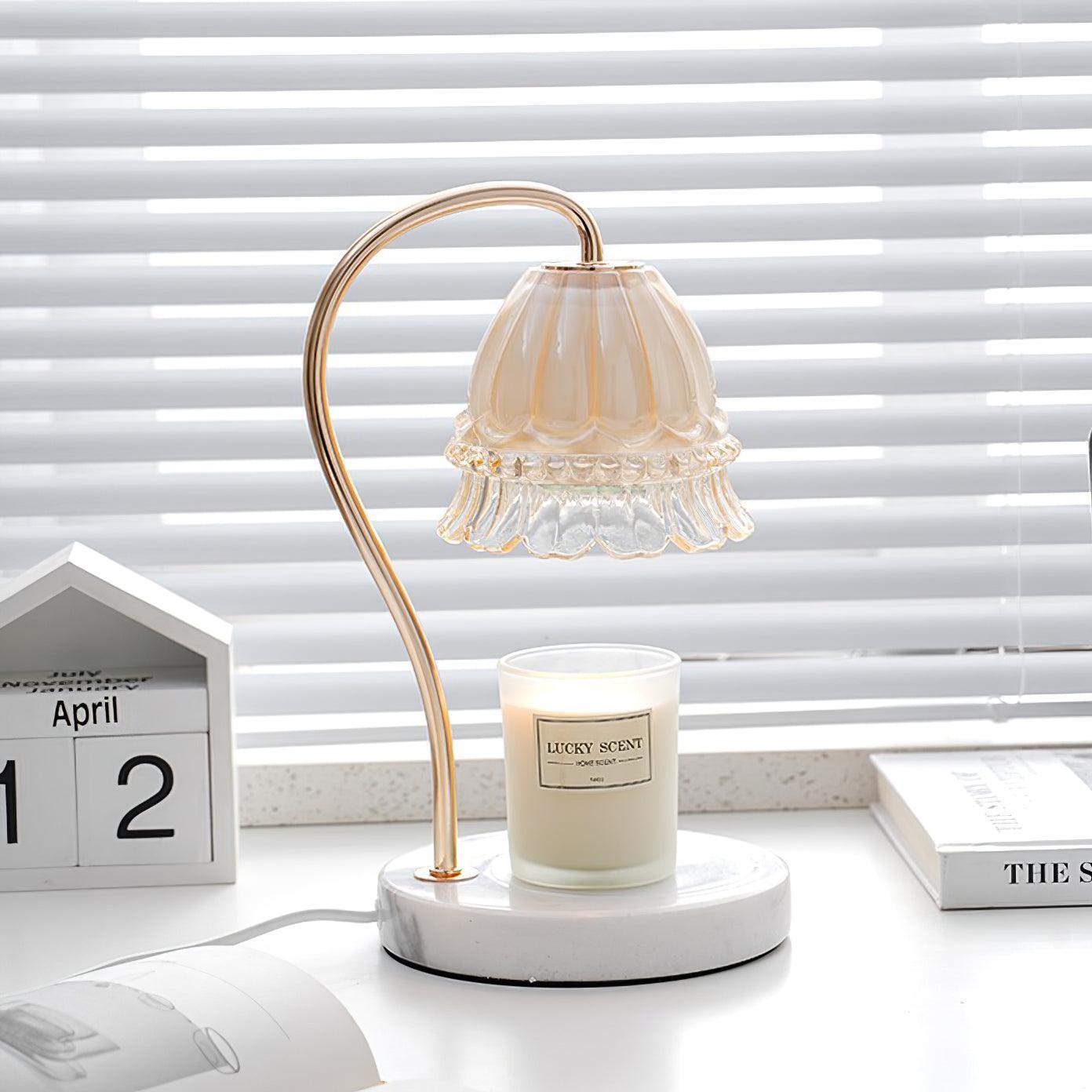 Warm Marble Desk Table Lamp
