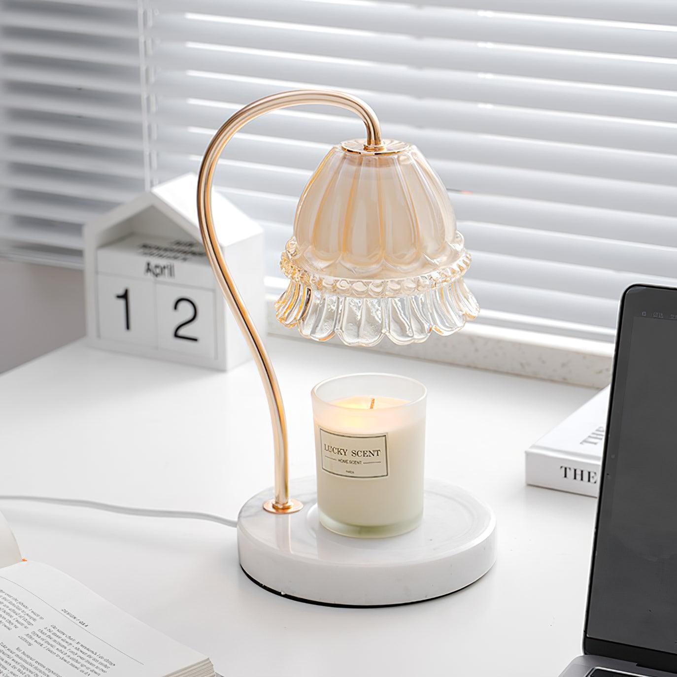 Warm Marble Desk Table Lamp