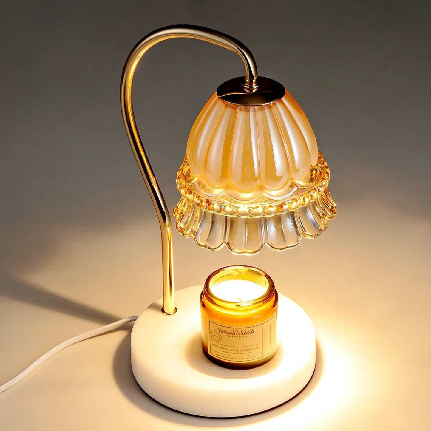 Warm Marble Desk Table Lamp