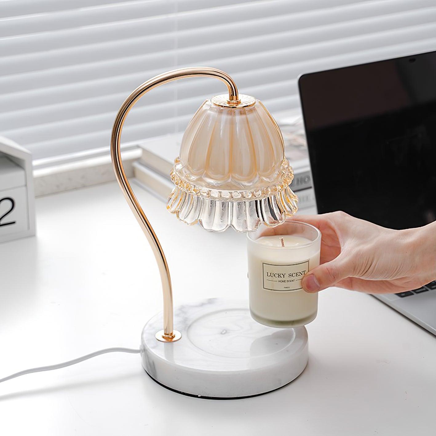 Warm Marble Desk Table Lamp