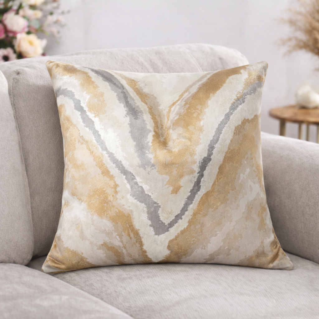 Gold Velvet Decorative Pillow Cover