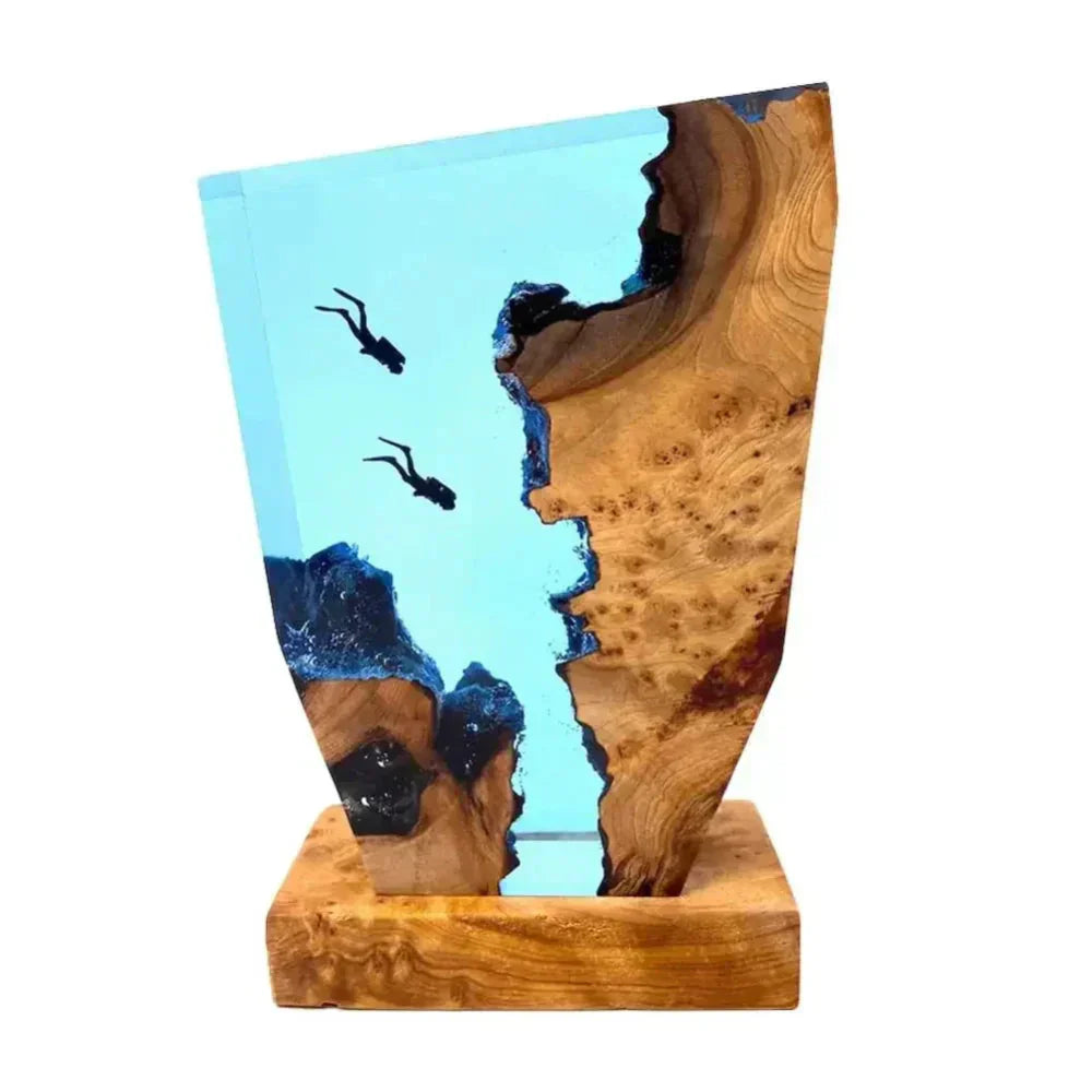 Coastal Wooden Table Lamp with Soft Glow - Cofik