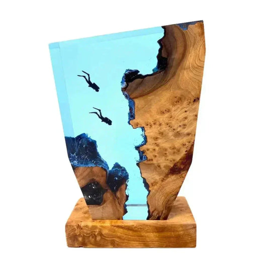 Coastal Wooden Table Lamp with Soft Glow - Cofik