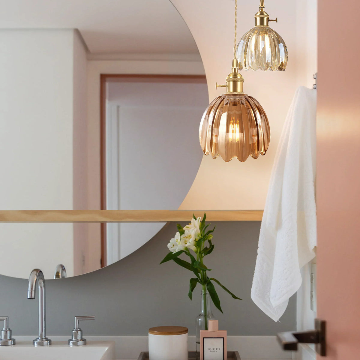 Elegant Glass Pendant Lamp for Kitchen Island Ceiling