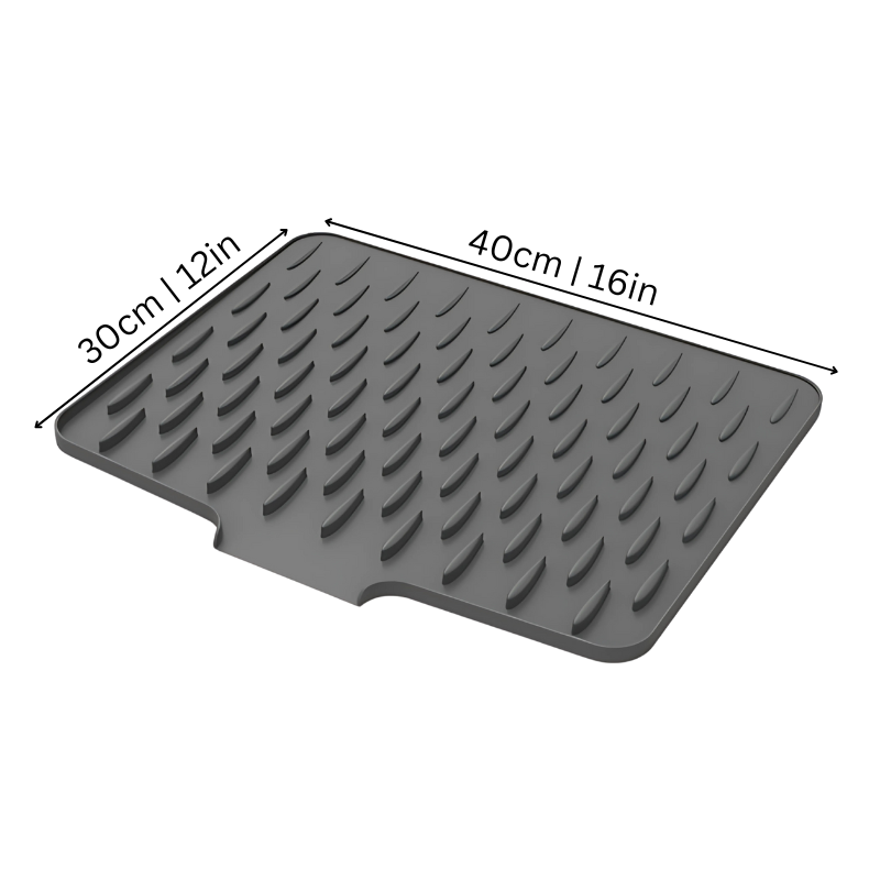 Premium Silicone Dish Drying Mat - Non Slip & Compact