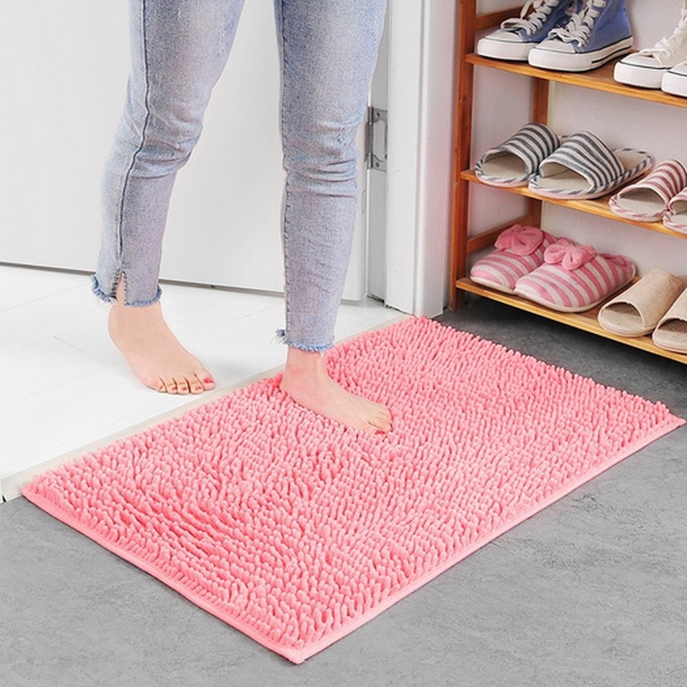 Plush Chenille Bathroom Floor Mat