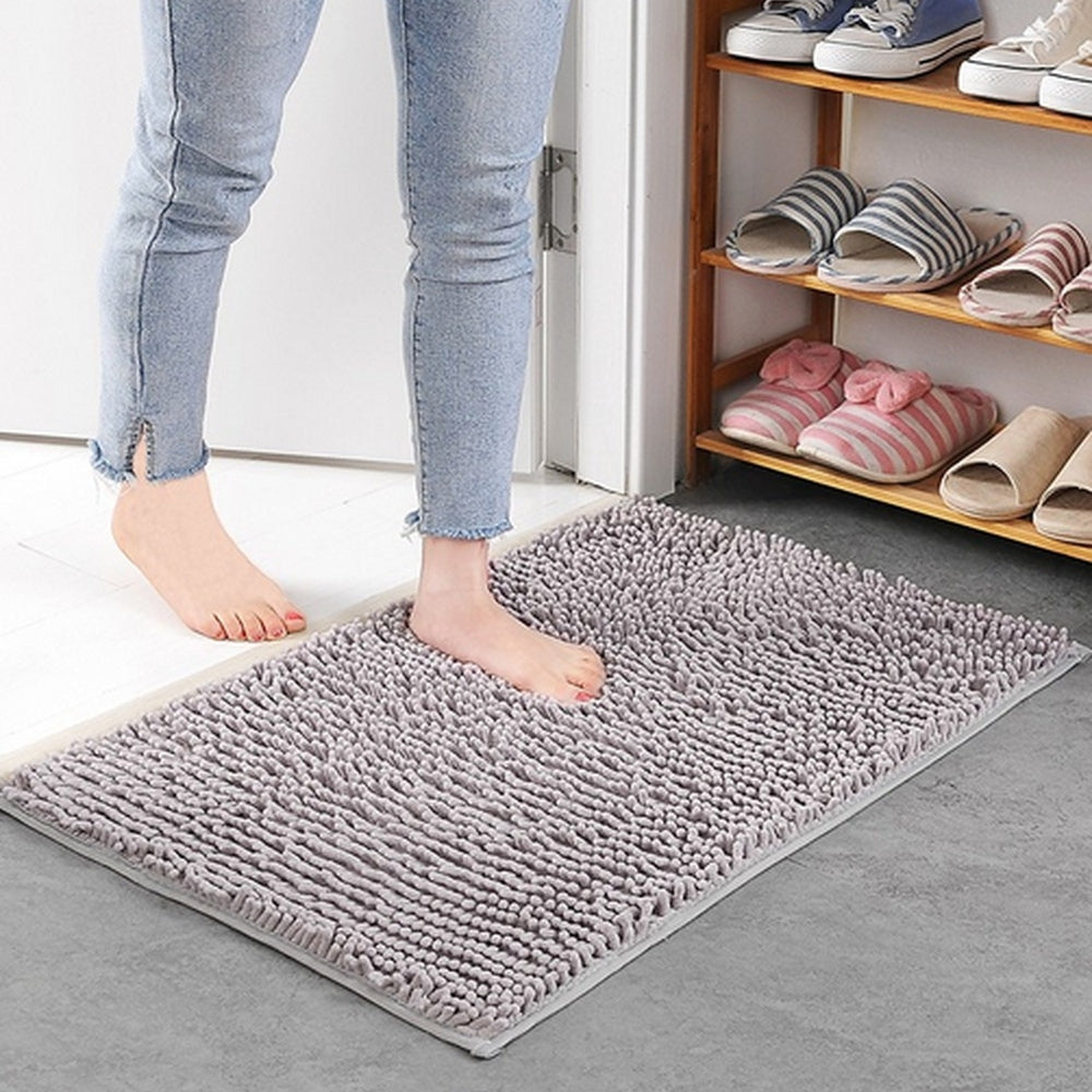 Plush Chenille Bathroom Floor Mat