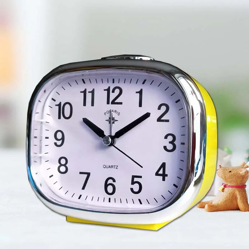 Compact Bedside Clock with Night Light and Snooze