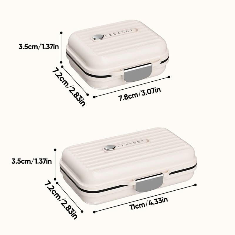 Travel Pill Box with 7 Day Compartments & Secure Lock