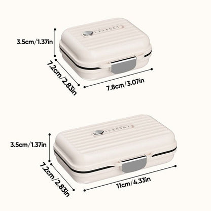 Travel Pill Box with 7 Day Compartments & Secure Lock