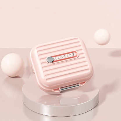 Travel Pill Box with 7 Day Compartments & Secure Lock
