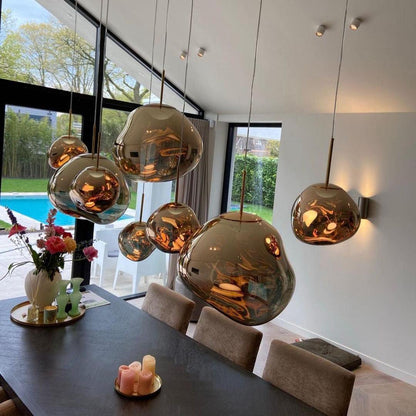 Adjustable Metal Pendant Lighting Fixtures Silver Gold Rose