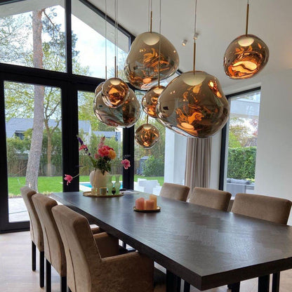 Adjustable Metal Pendant Lighting Fixtures Silver Gold Rose