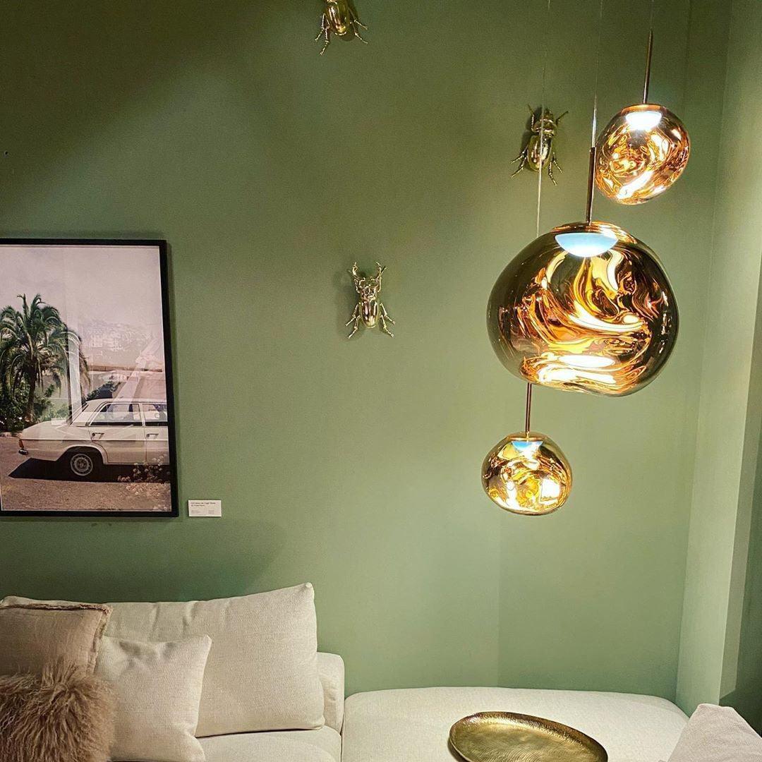 Adjustable Metal Pendant Lighting Fixtures Silver Gold Rose
