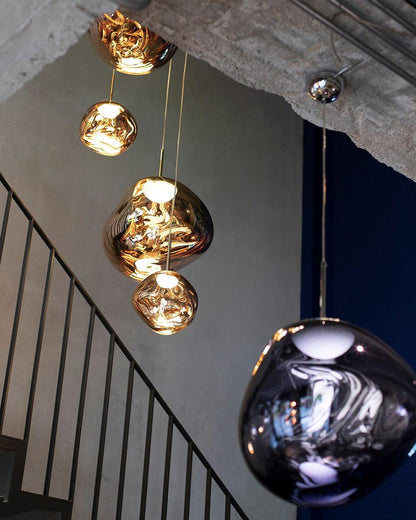 Adjustable Metal Pendant Lighting Fixtures Silver Gold Rose