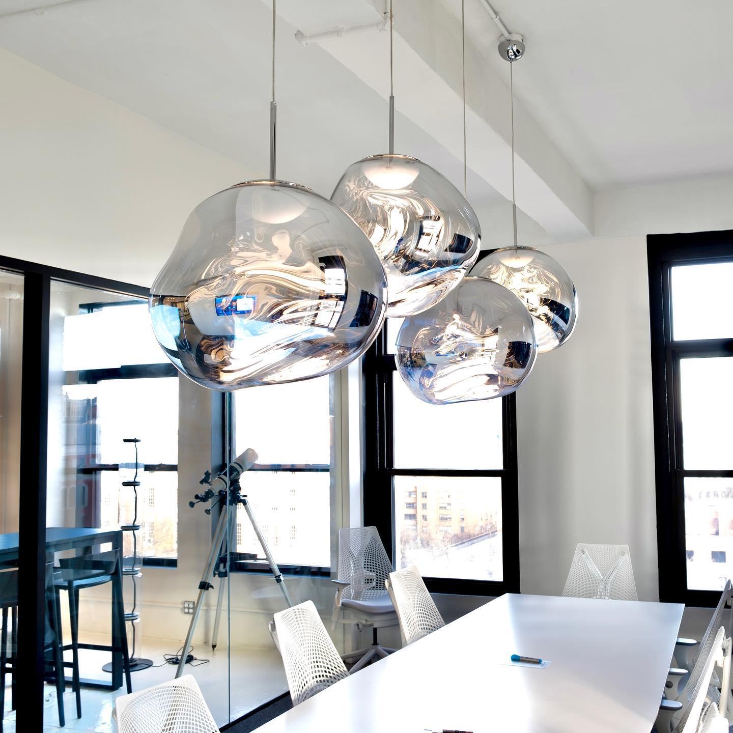 Adjustable Metal Pendant Lighting Fixtures Silver Gold Rose